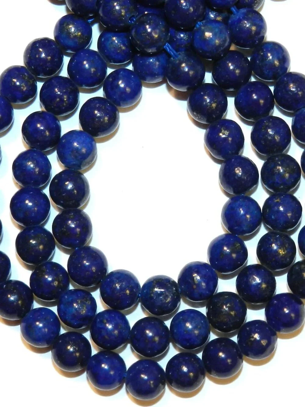Dark Blue Lapis Lazuli 6mm Round Gemstone Beads 15